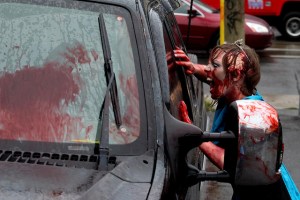 Zombie attacks truck