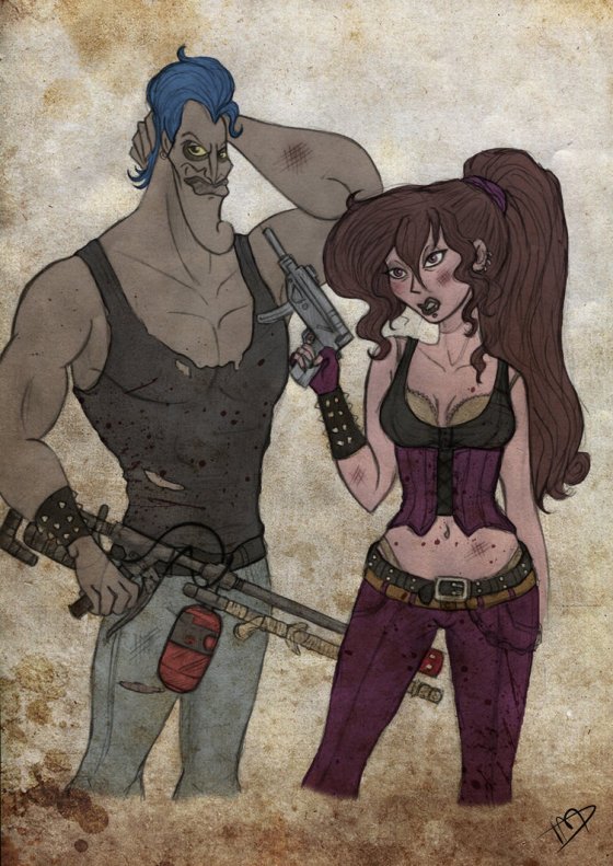 Hades and Megara from "Hercules" - I know I wanted  Hell on Earth, but this is a bit extreme even for me!